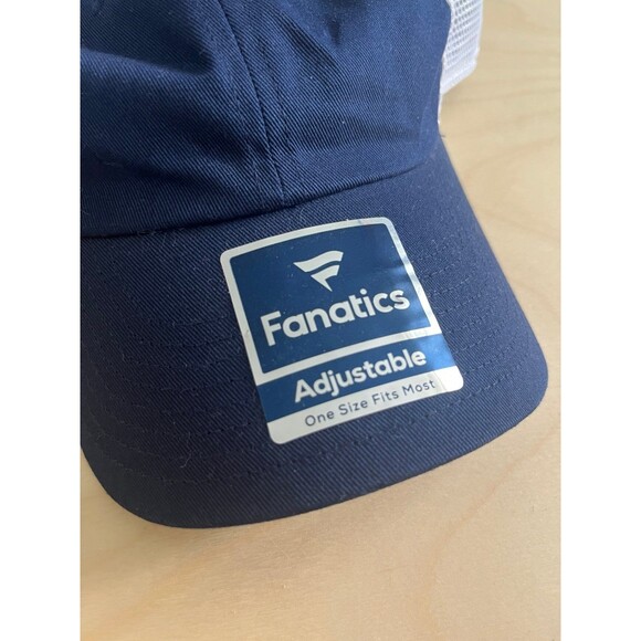 fantatics Blue White trucker Hat New Adjustable Mesh Blank - Picture 5 of 11